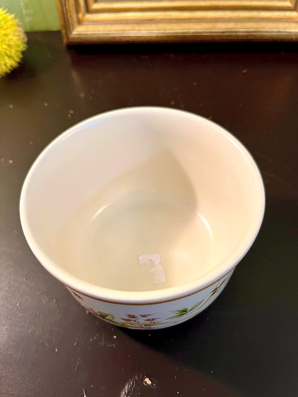 St. Michael Botanical Ceramic Sugar Bowl 13 cm Gold Trim