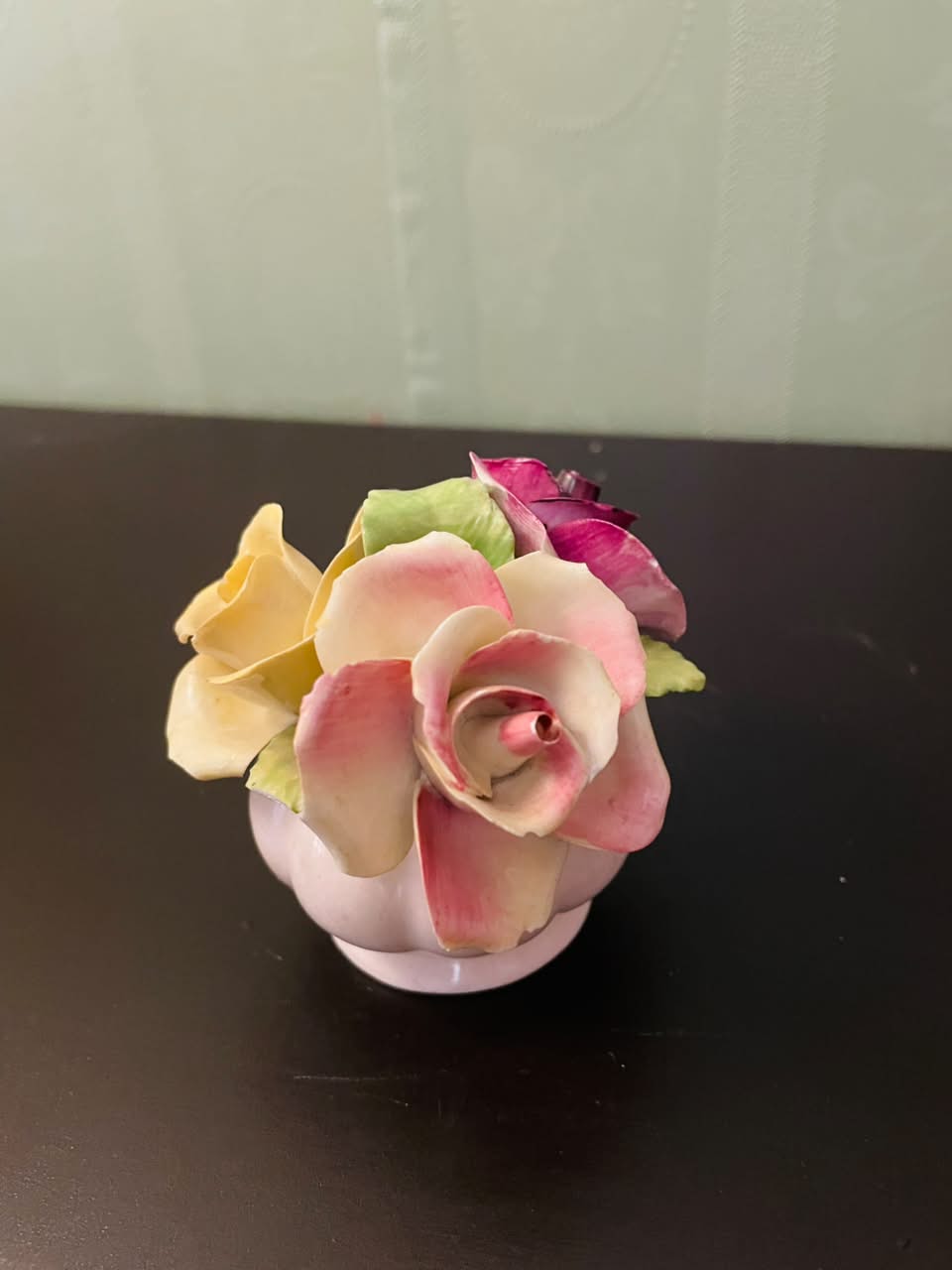 Jon Anton English Bone China Rose Posy Ornament 3 Inch