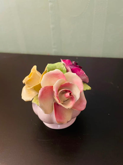 Jon Anton English Bone China Rose Posy Ornament 3 Inch