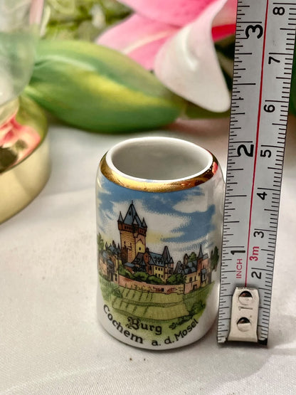 Reutter Germany Cochem Castle Souvenir Mini Mug, 2 in