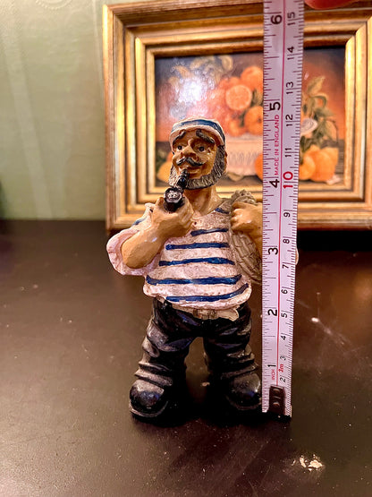 Sailor Fisherman Figurine – Nautical Decorative Ornament