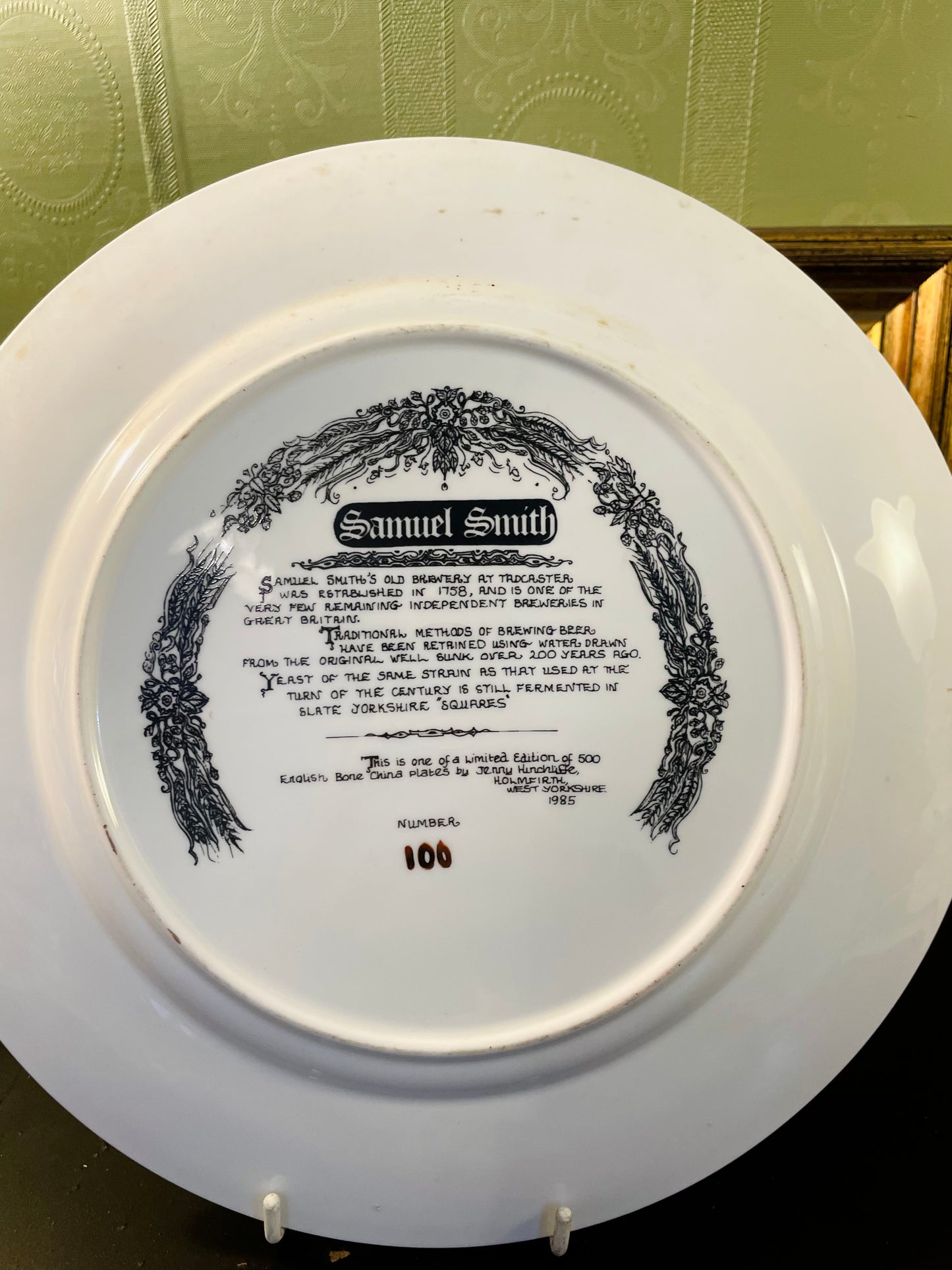 Samuel Smith Horse-Drawn Brewery Plate 10.5 Inch Vintage