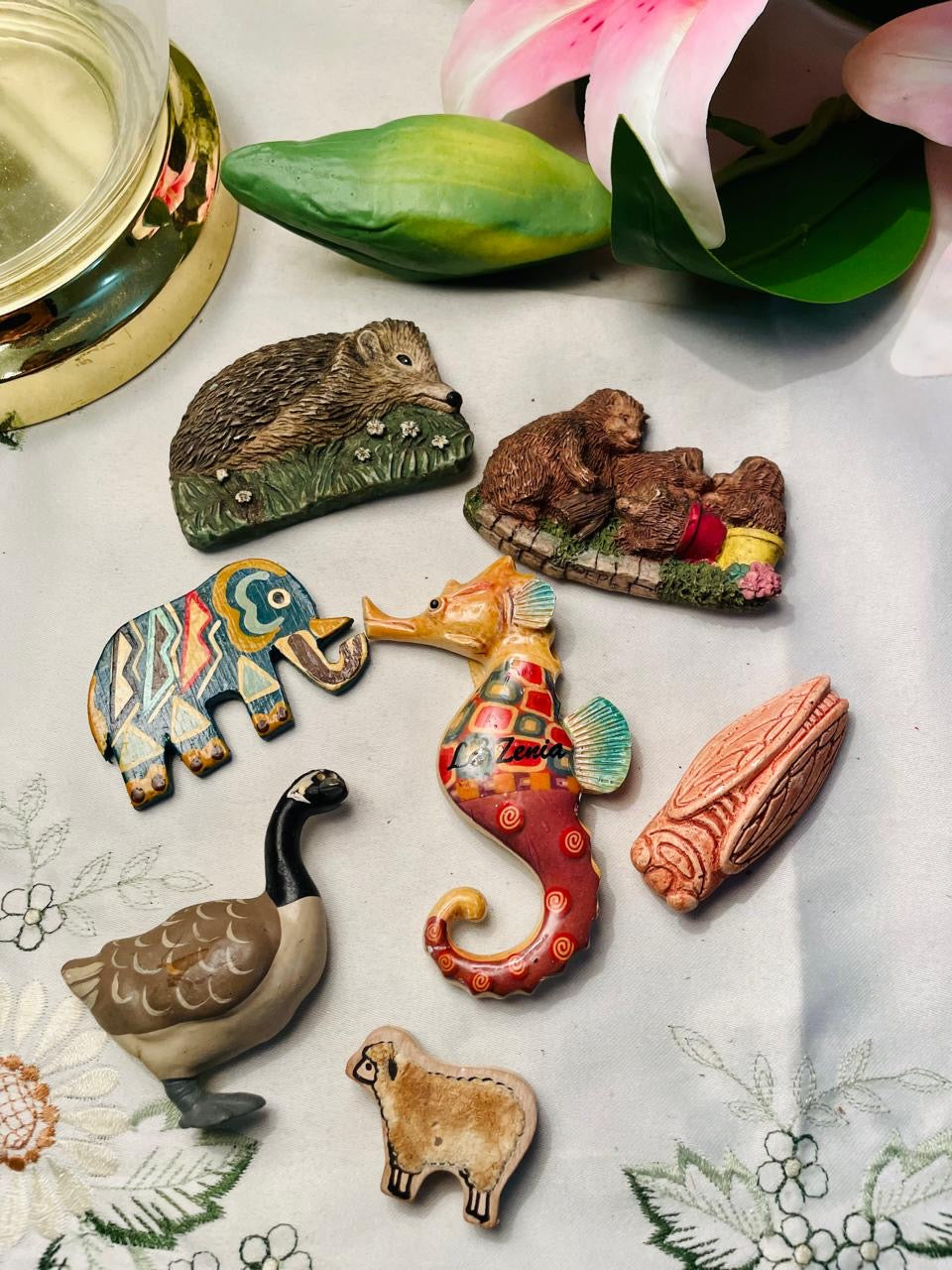 Assorted Animal Magnet Pieces Set of 7