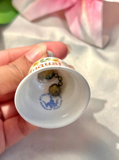 August Floral Fine Bone China Souvenir Bell – 2.5