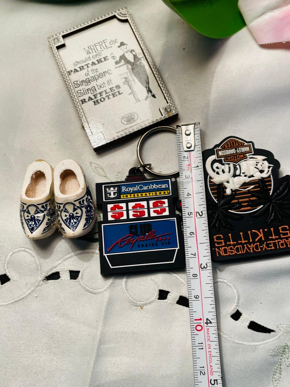 Fridge Magnet 4-Piece Travel Souvenir Set Singapore St Kitts & Royal Caribbean