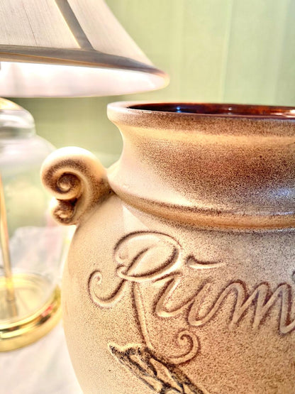 Vintage Rumtopf Lidded Ceramic Jar Fruit Motif 31 cm