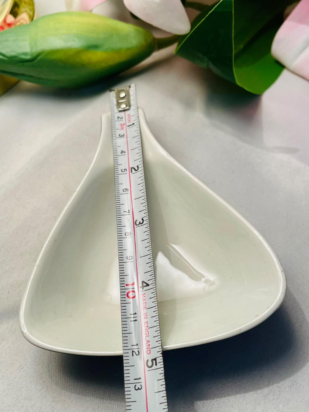 Vintage White Ceramic Serving Dish, Approx. 12 cm