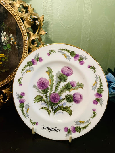 Caledonia Fine China Thistle Decorative Plate 6 Inch