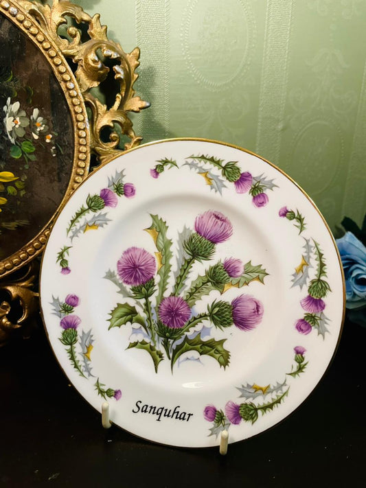 Caledonia Fine China Thistle Decorative Plate 6 Inch