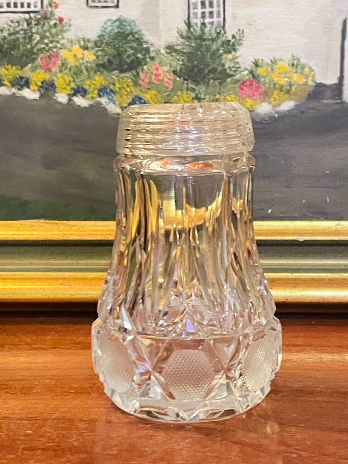 Antique Sterling & Crystal Salt and Pepper Shakers – Vintage Cut Glass Tableware