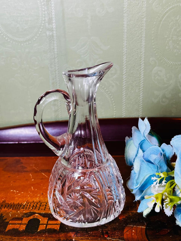 Clear Crystal Cut-Pattern Jug – 14 cm