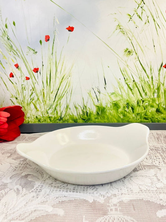 Vintage IKEA White Ceramic Serving Dish | Cottage Kitchen Decor