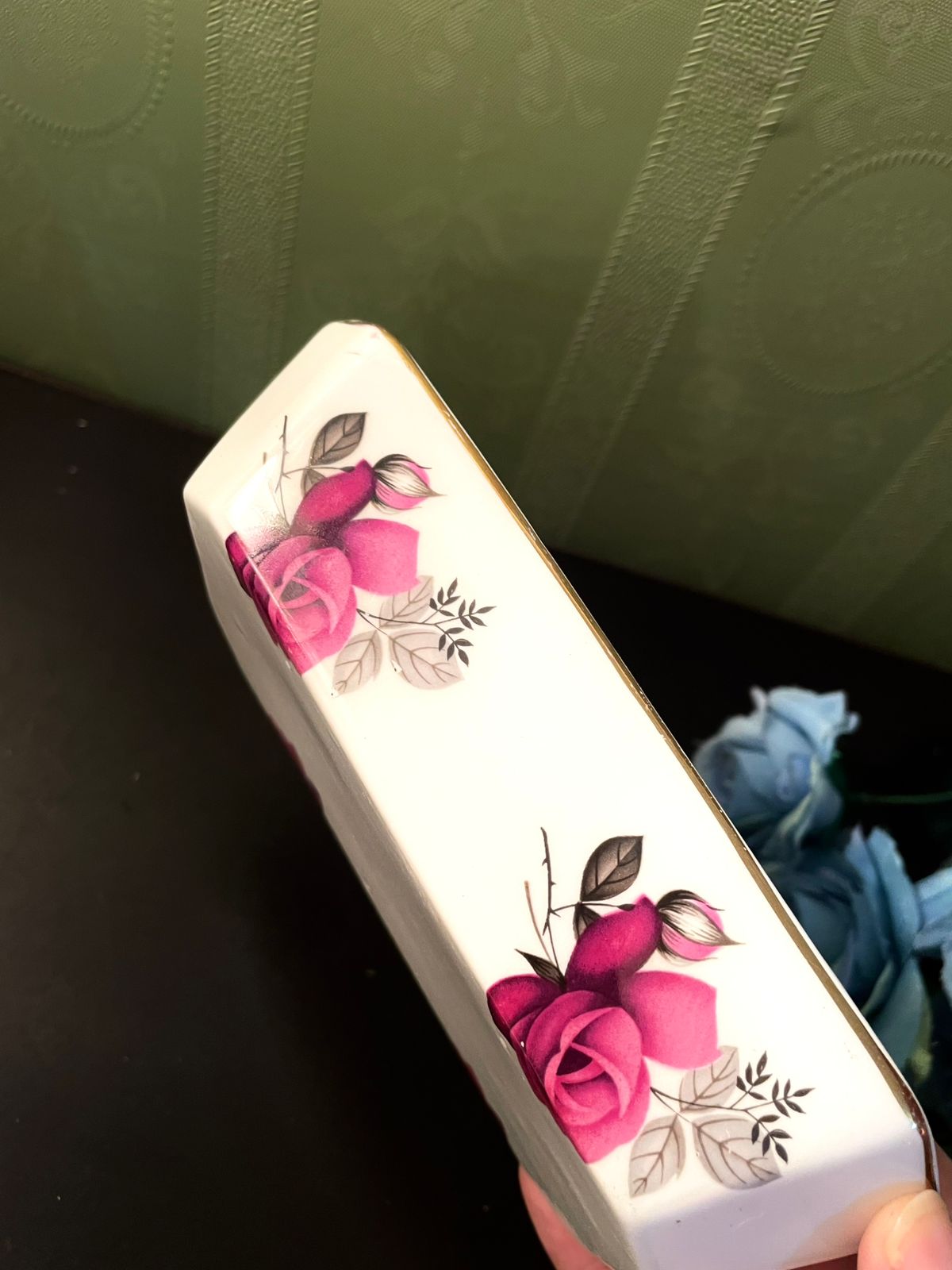 Vintage Floral Ceramic Serving Dish