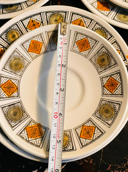 18 pcs Staffordshire Geometric Tea Set – Made in England