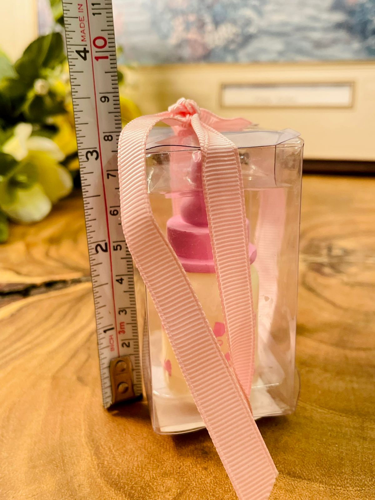 Pink Baby Bottle Candle Decorative Gift Box