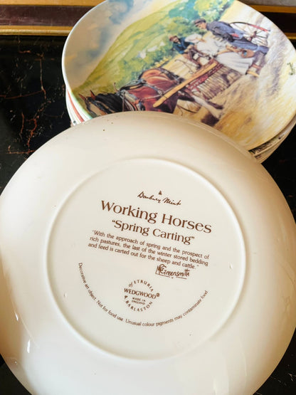 Wedgwood “Working Horses” Collector’s Plates Set – 8 inches, England (1500 each)