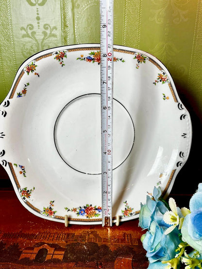 Vintage C.W.S. Windsor China Floral Square Serving Plate Approx. 8.5 Inch
