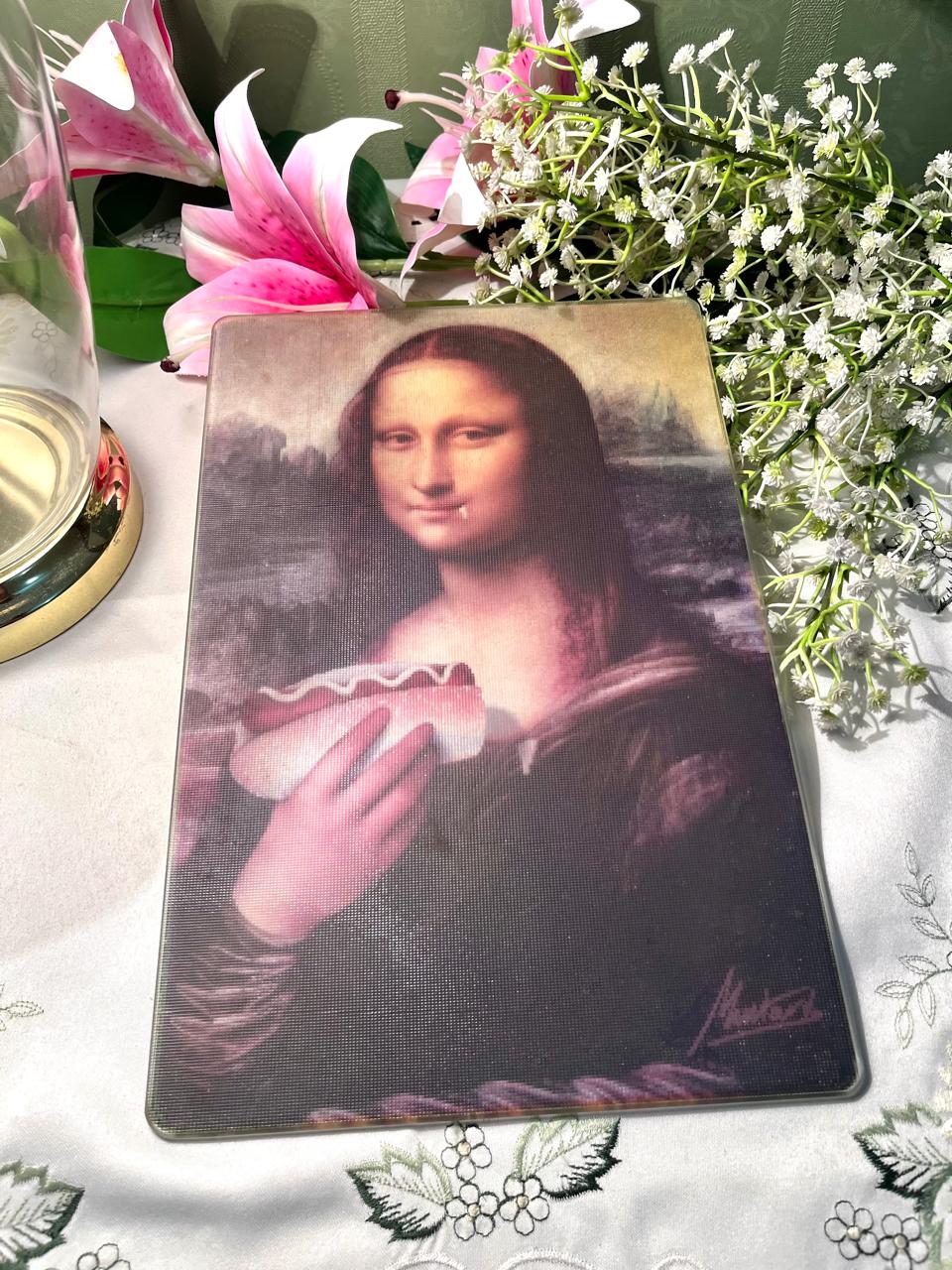 Mona Lisa Art Print Cutting Board 12 Inch