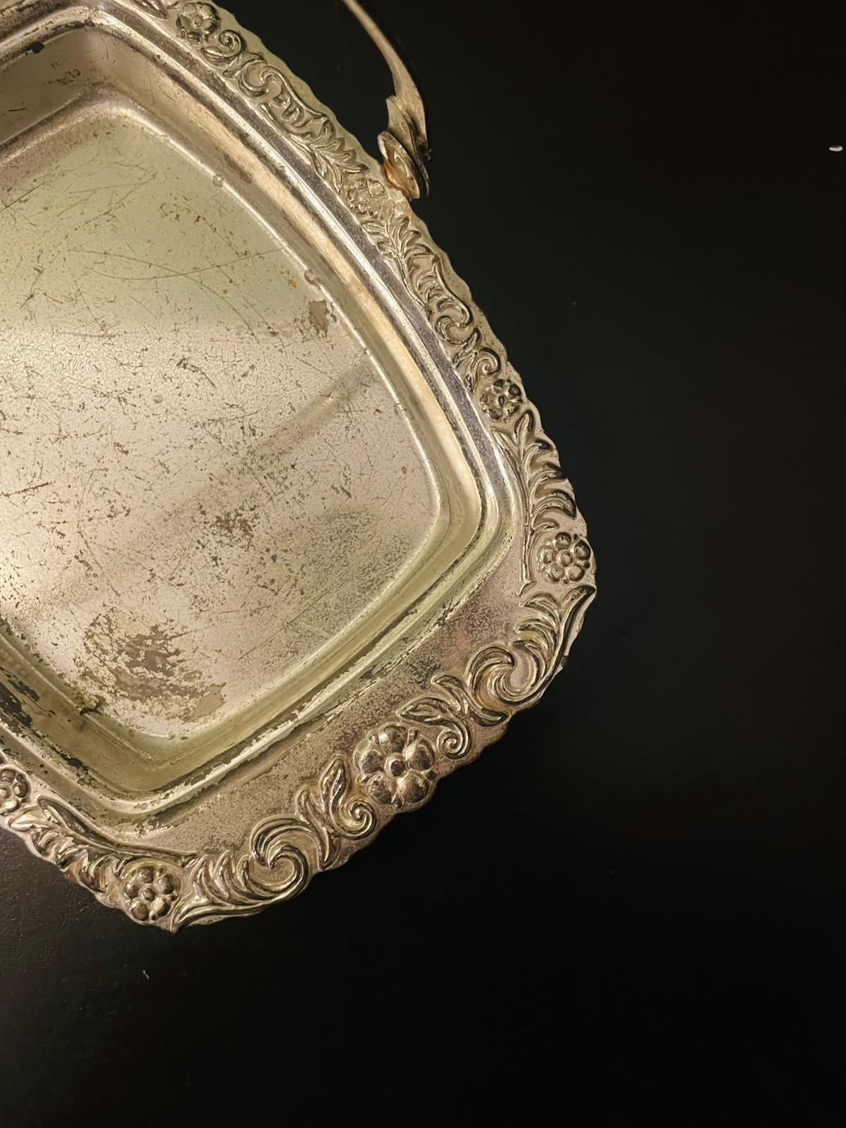 Vintage Silver Plated Handled Serving Tray