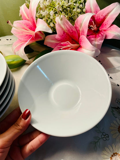 IKEA White Serving Bowls – Set of 6, Approx. 7 Inch