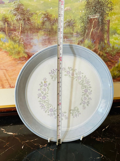 Set of 5 Vintage Kiln Craft Staffordshire Dinner Plates – Floral Wreath Design (England)