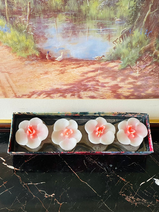julien macdonald candles, forbidden orchid candles, boots uk collection, designer floral candles, orchid flower candles set, vintage home decor pakistan, rare thrift finds, floral tea lights, romantic home accessories, sunset kitchen thrift shop, designer candle gift box, orchid shape wax candles