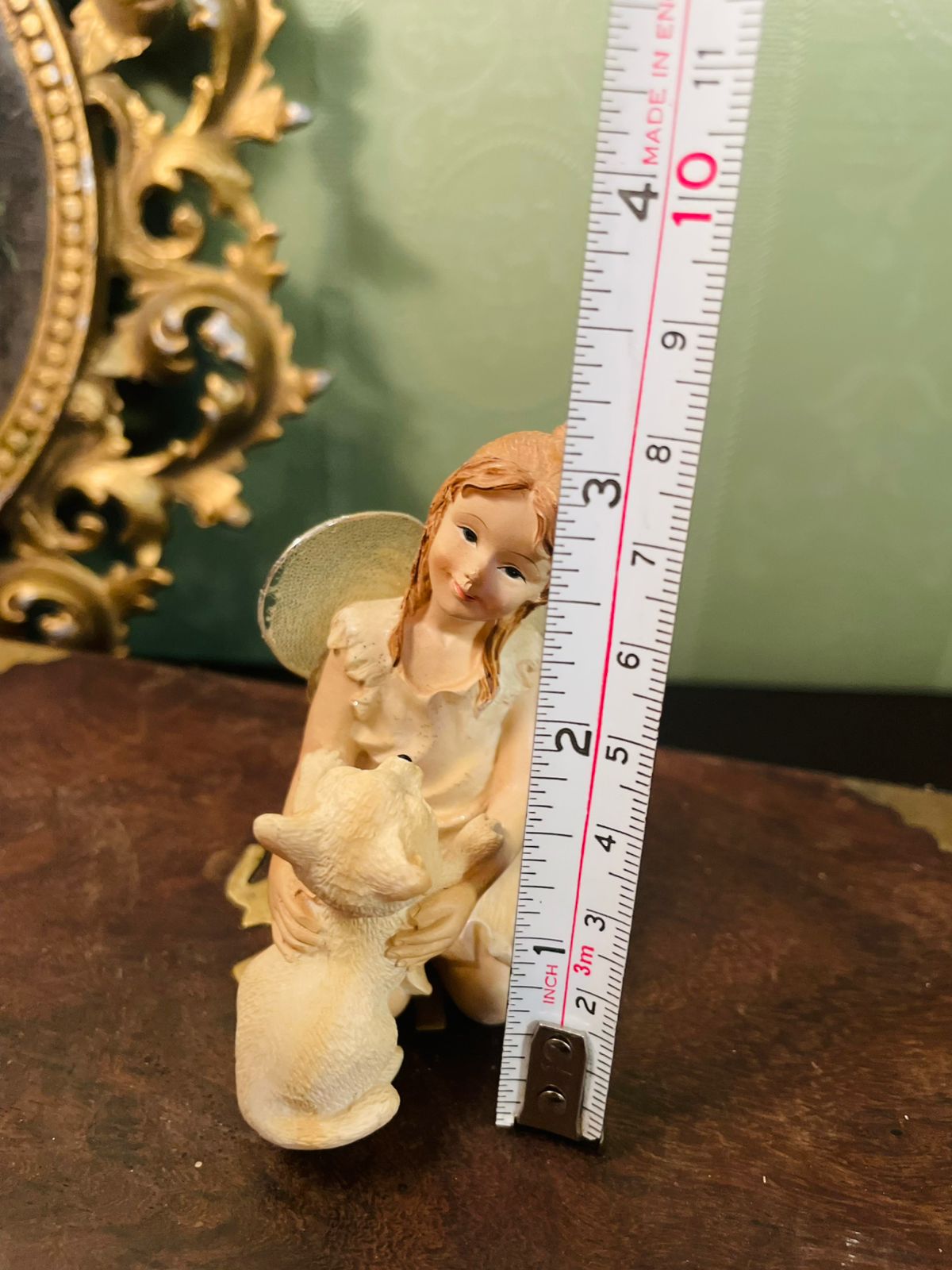 Fairy and Puppy Figurine 3 Inch Miniature Fantasy Collectible