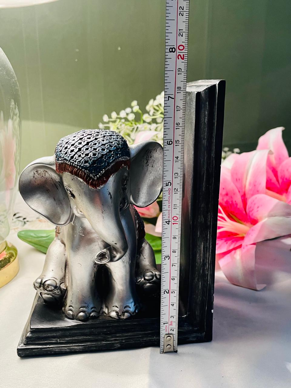 Silver Elephant Decorative Bookend 18 cm