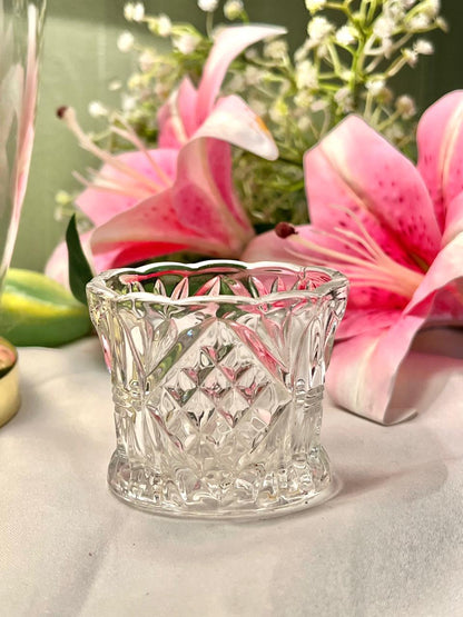 Vintage Clear Crystal Mini Bowl – Approx. 3.5 Inch