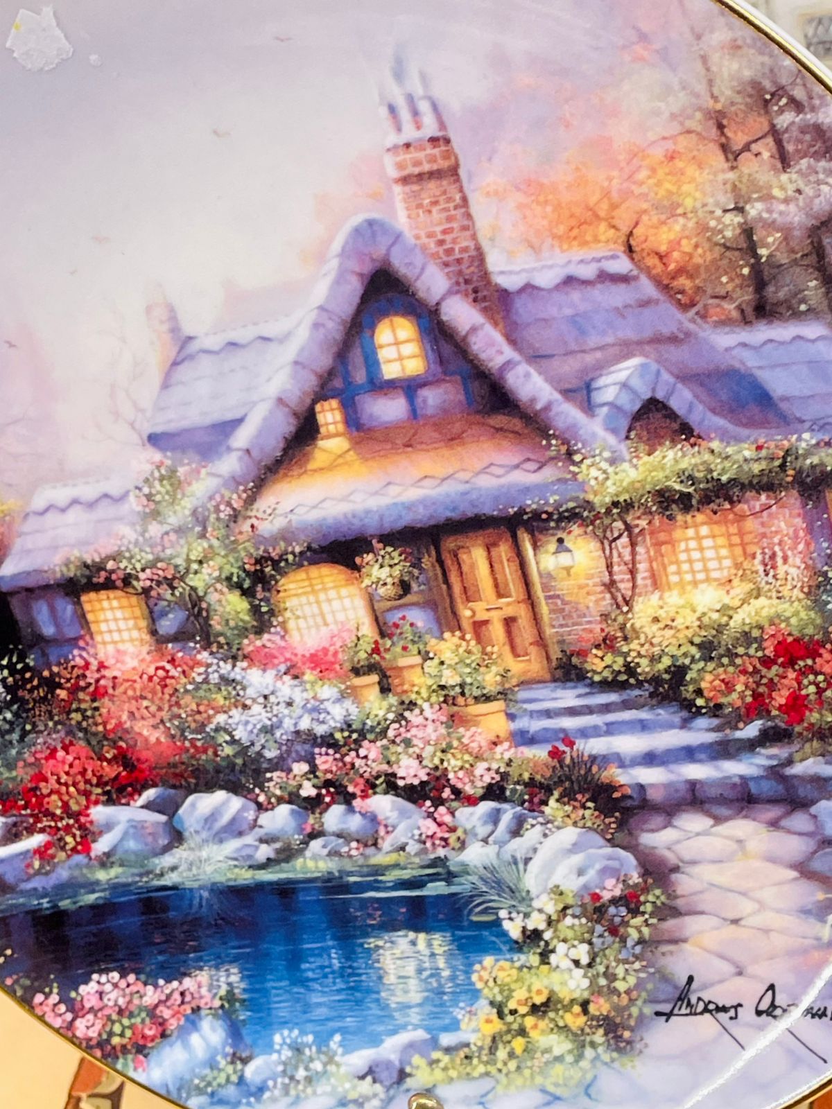 Royal Doulton Collectors Plate – The Cottage on Rosetree Pond