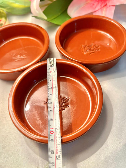 Terracotta Oven-Safe Ramekins – 3 Piece Set, 4 Inch