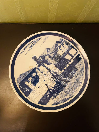 Blue White Crucero de Hío Cangas Decorative Plate 11 Inch