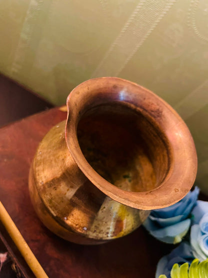 Vintage Brass Water Pot Vase