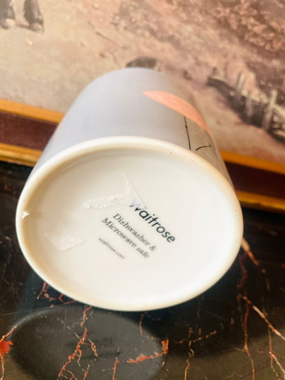 (Waitrose Duck Goose Grey Embossed Mug