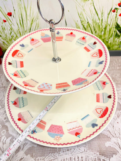 Two Tier Cupcake Cake Stand