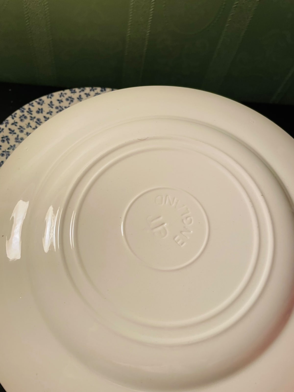 Vintage Blue Floral Dinner Plates Set Country Style