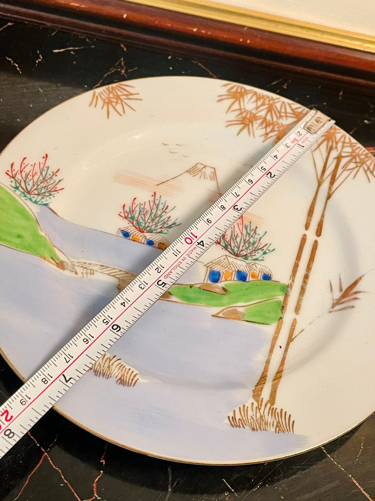 Vintage Hand-Painted Porcelain Tea Cup & Plate Set – Japan Style
