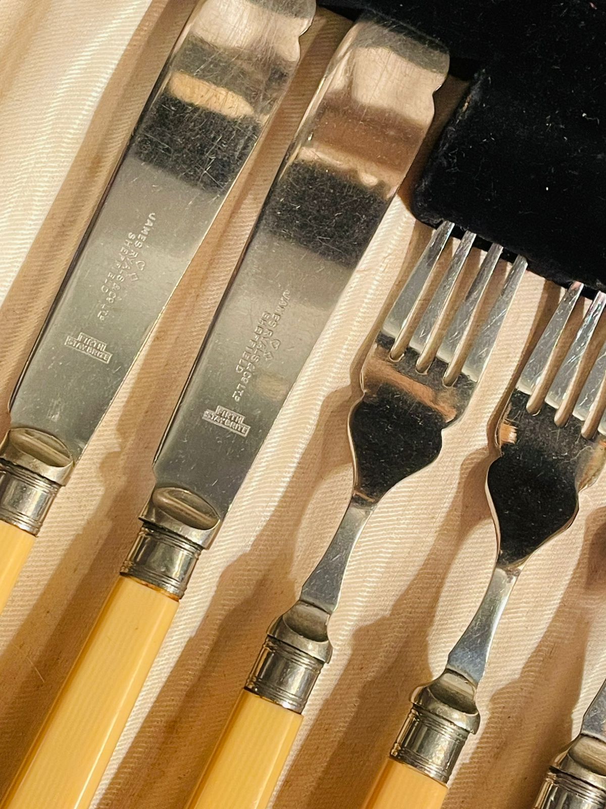 Case of Vintage Firth Staybrite Fish Cutlery – Sheffield Harrison Stainless Steel Set