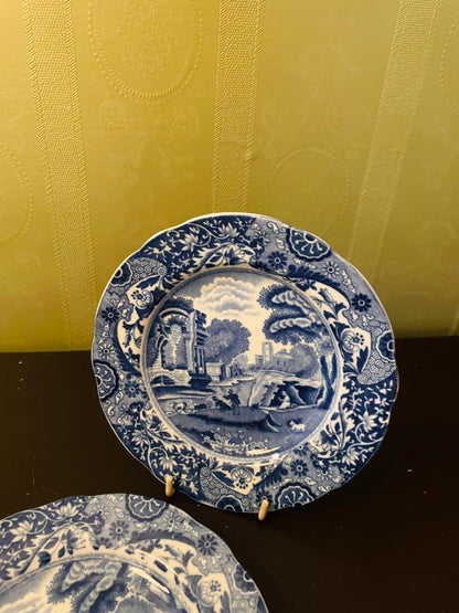 Copeland Spode Italian Blue Transferware Plates Set of 2 , 6"