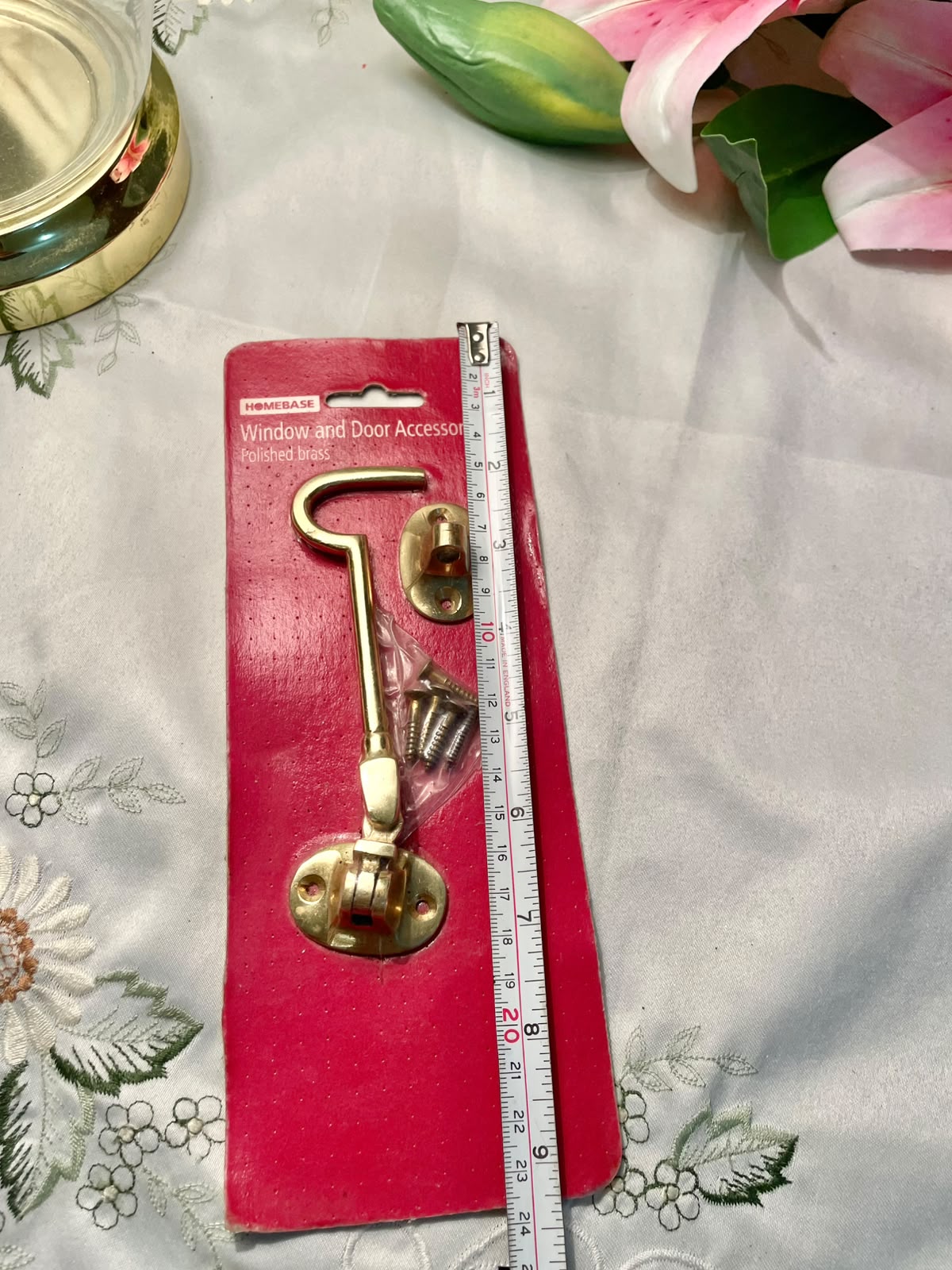 Homebase Polished Brass Cabin Hook Door Accessory 8"