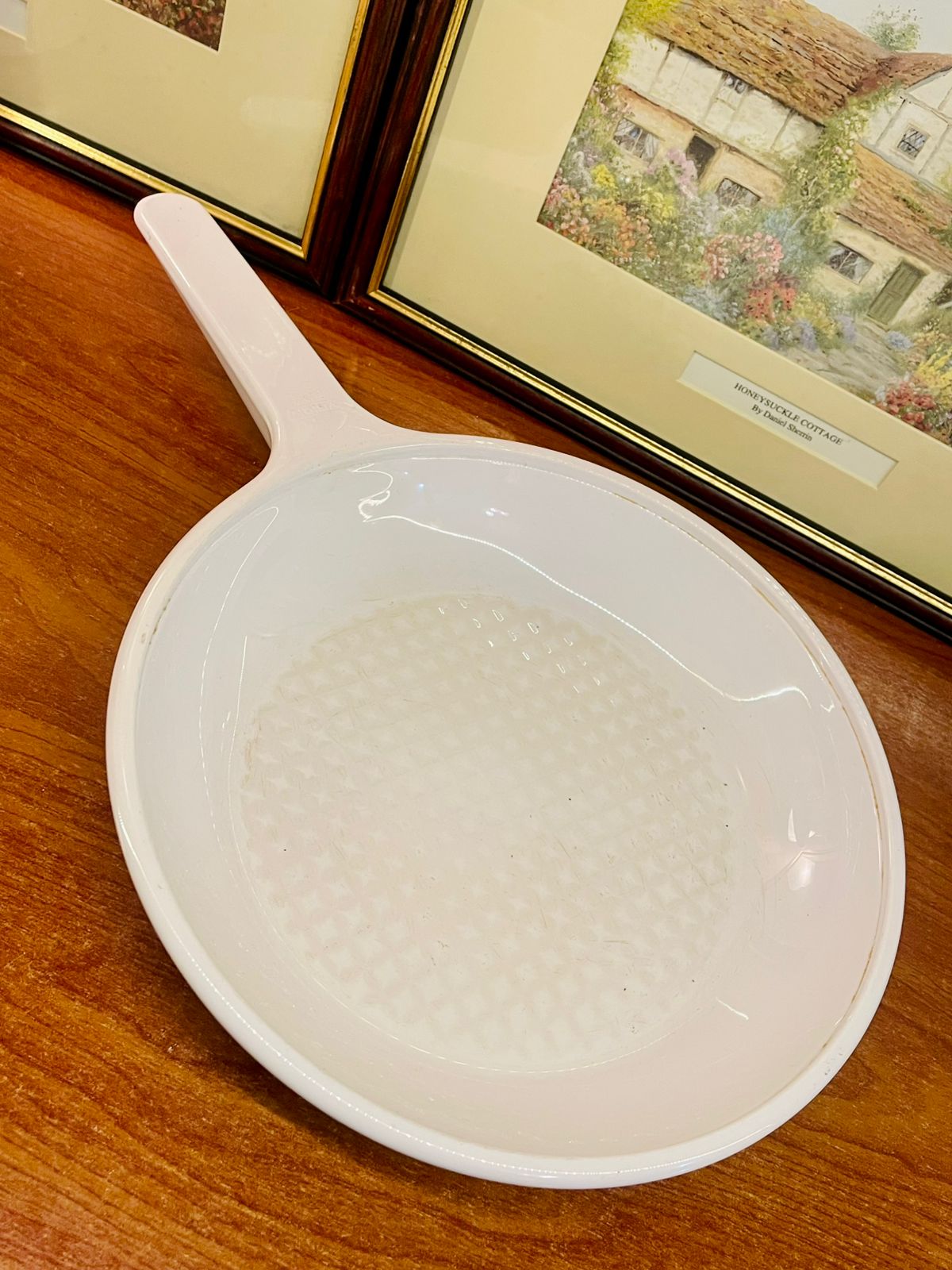 Vintage Corning Ware Frying Pan Skillet "Sweet Pea" Floral Design, For Cooking (France/UK)