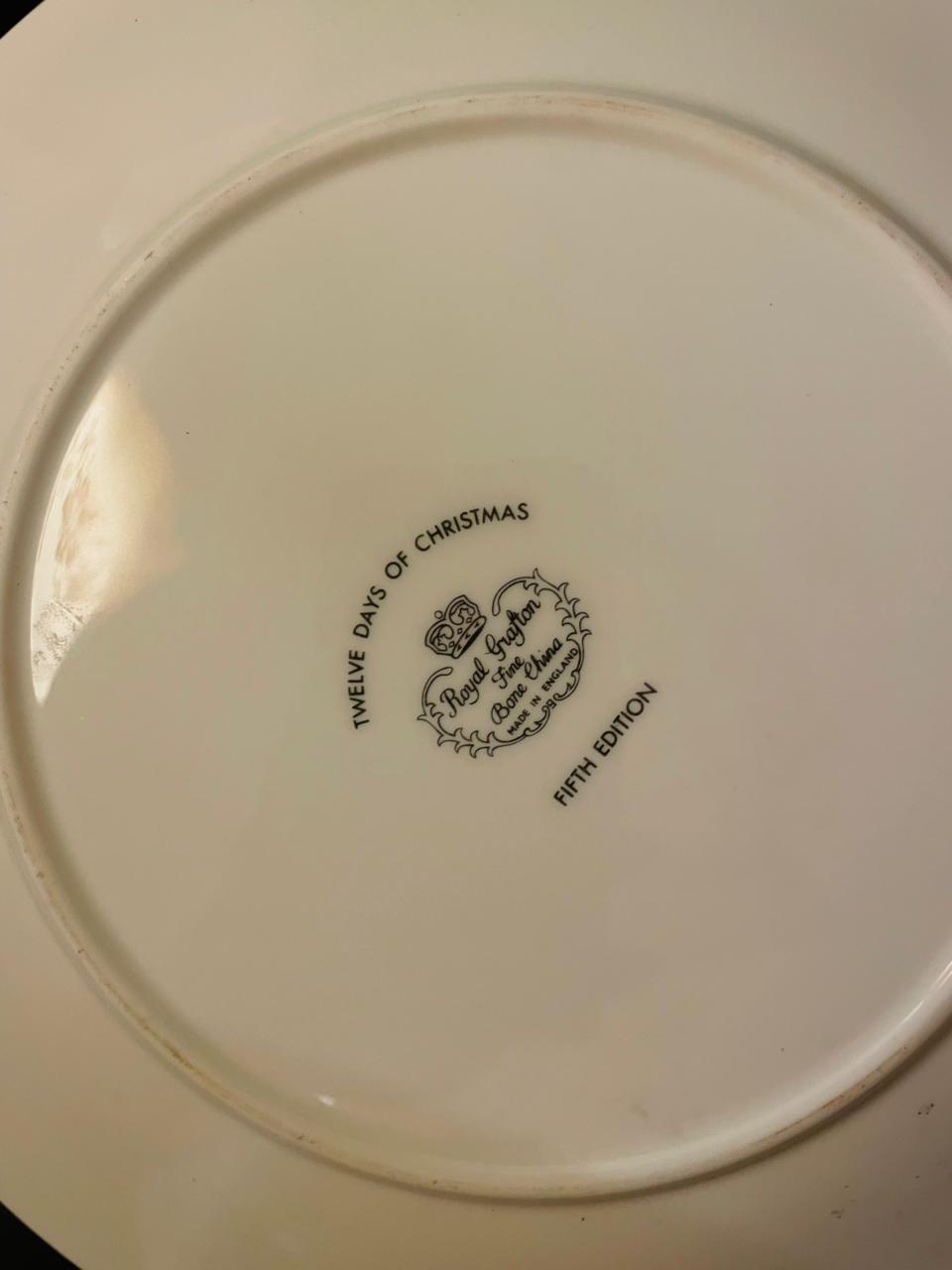 Royal Grafton Twelve Days of Christmas Plates Set of 2