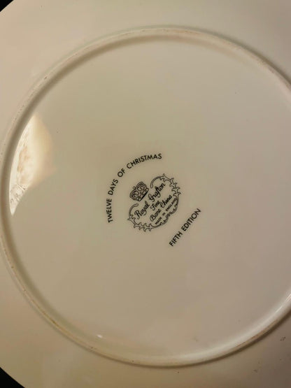 Royal Grafton Twelve Days of Christmas Plates Set of 2