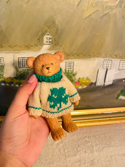 Vintage Russ Berrie Heart Warmers Teddy Bear – Shamrock Plush Irish Collectible