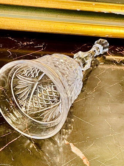 Elegant Cut Crystal Bell – Handcrafted Vintage Table Accent
