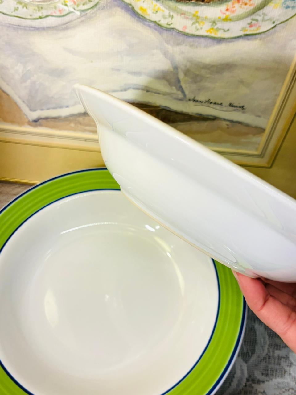 Rayware Lime Green Plates & Bowls Set — 6 Plates + 5 Deep Plates