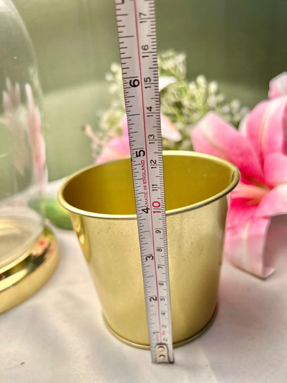 IKEA DAIDAI Gold-Tone Metal Plant Pot 9 cm