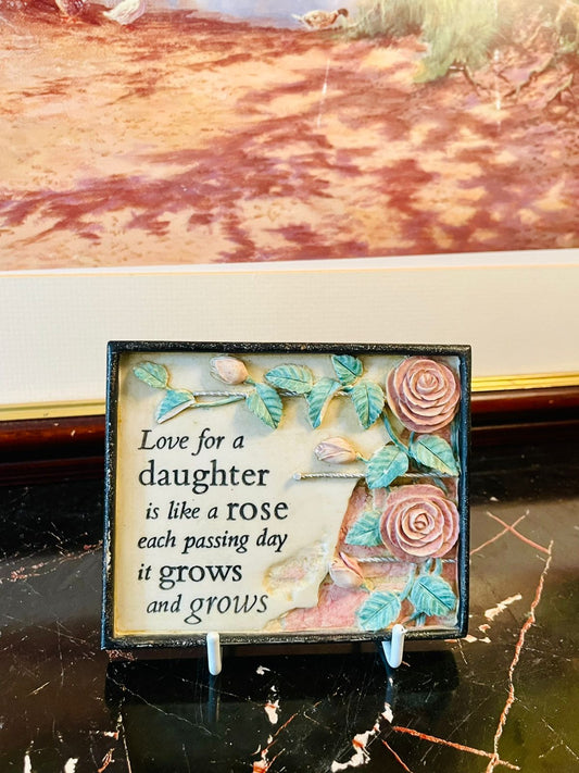 #vintageplaque
#daughtergift
#lovemessage
#decorativeplaque
#wallhanging
#homedecor
#inspirationalquote
#roseplaque
#giftfordaughter
#antiquepakistan
