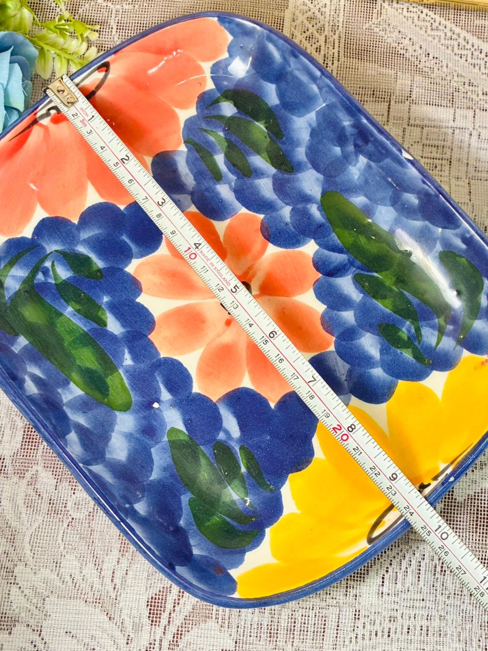 Ceramicas Cabo Spain Hand-Painted Ceramic Serving Platter – Multicolor