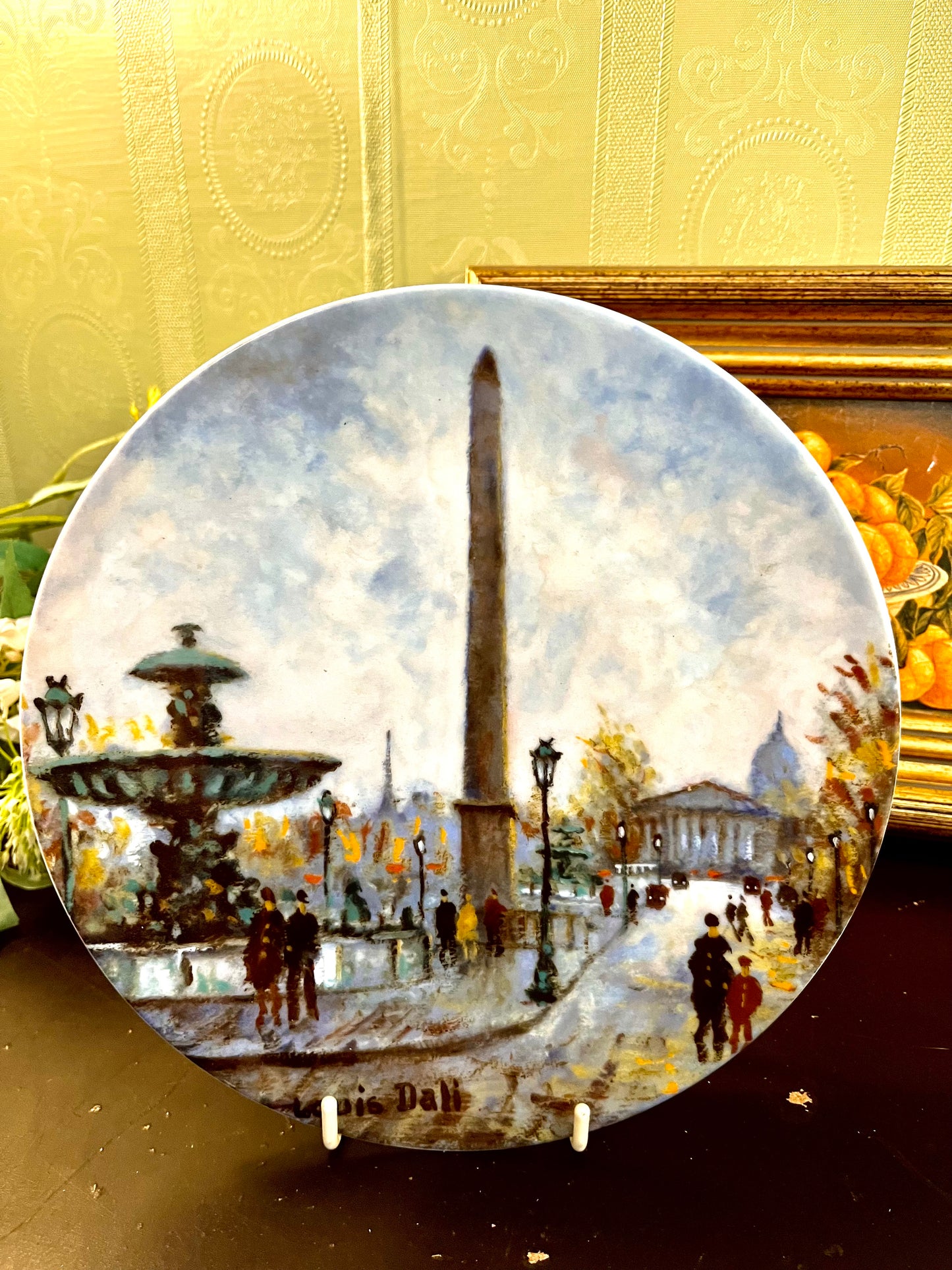 Louis Dali Paris Collector Plate Place de la Concorde 20 cm